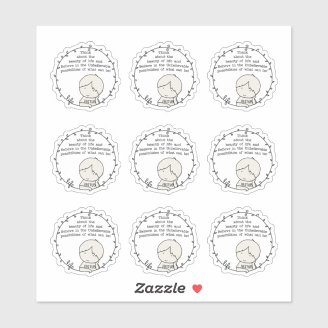 Adesivo Beleza da vida (Folha)