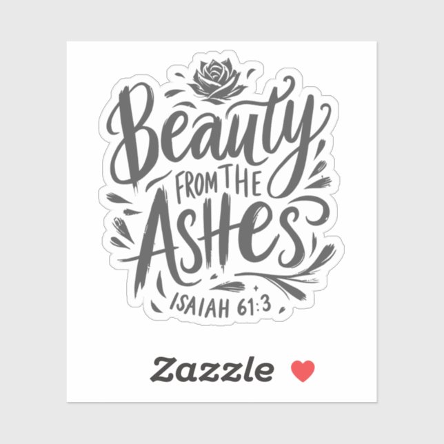 Adesivo Beleza das cinzas (Folha)