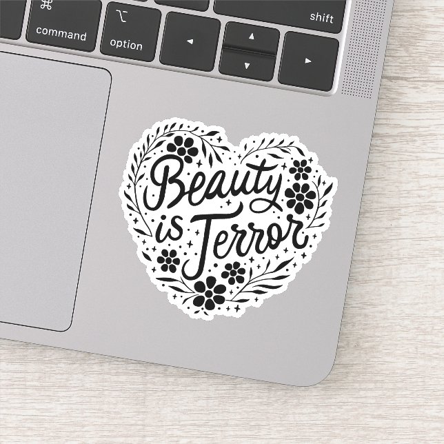 Adesivo Beleza é terror (Detalhe)