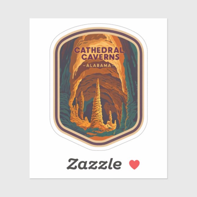 Adesivo Beleza Natural da Catedral Cavernas-Alabama (Folha)