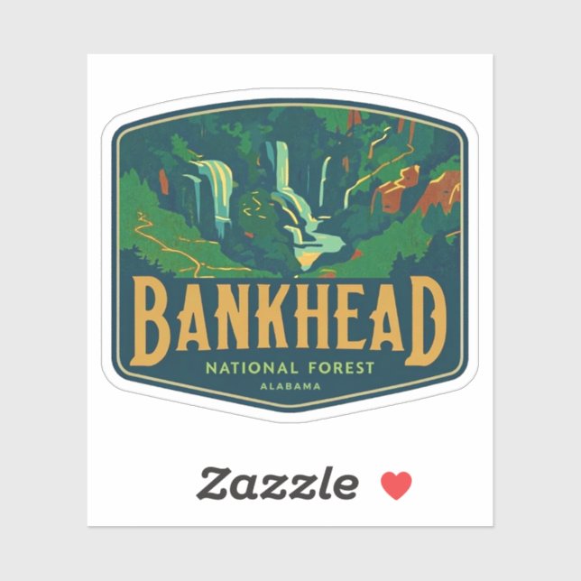 Adesivo Beleza natural de Bankhead-Alabama (Folha)