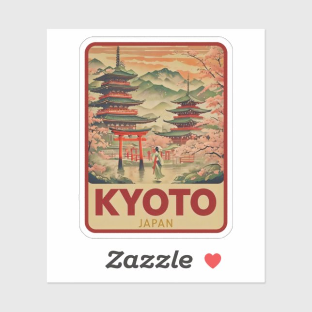 Adesivo Beleza natural de Kyoto-Japão (Folha)