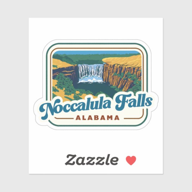Adesivo Beleza Natural de Noccalula Falls-Alabama (Folha)