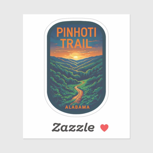 Adesivo Beleza natural de Pinhoti-Alabama (Folha)