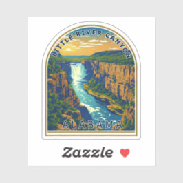 Adesivo Beleza natural do pequeno rio Canyon-Alabama