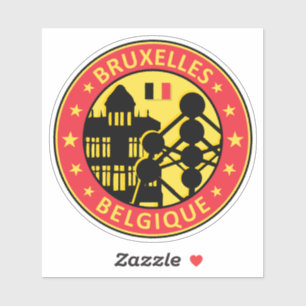 Adesivo Bélgica Bruxelas, Bélgica Bruxelles