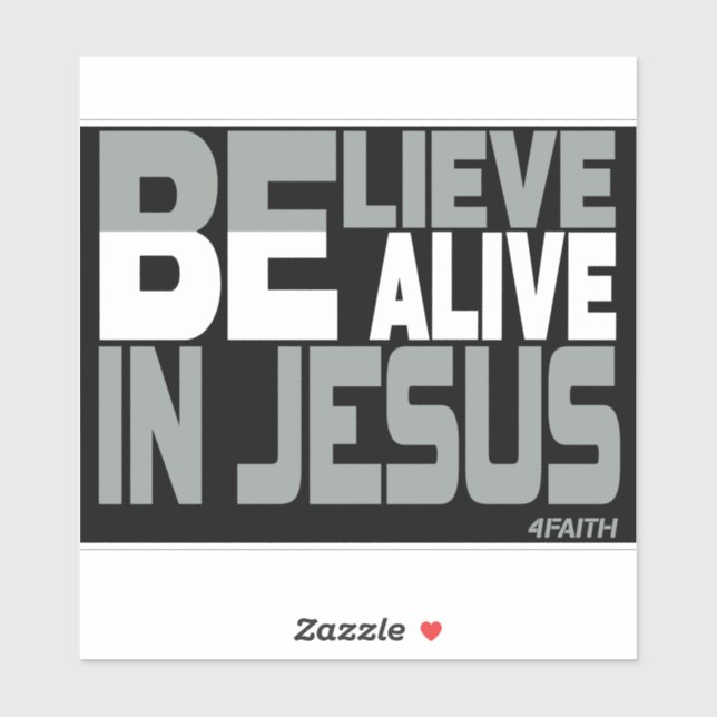 Adesivo Believe in Jesus (Folha)