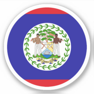 Adesivo Belize Flag Round Sticker