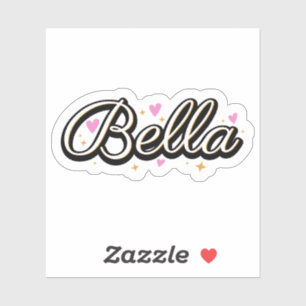 Adesivo Bella name design