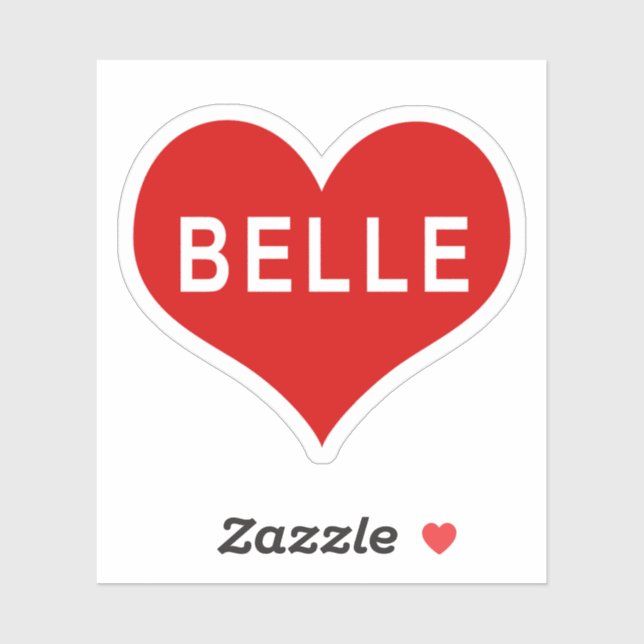 Adesivo BELLE NAME Red Love Heart Vinyl Sticker (Folha)