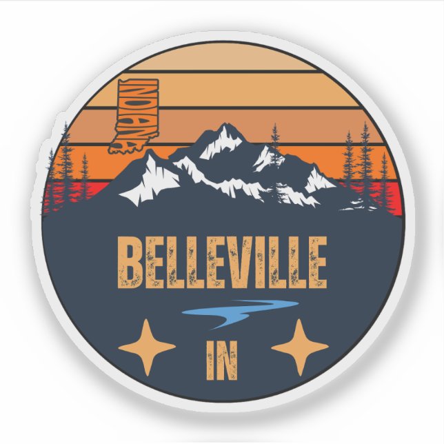 Adesivo Belleville, Indiana (Frente)