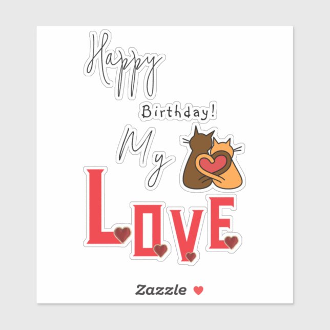 Adesivo belo aniversário (Folha)