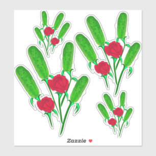 Adesivo Belo Buquê de picles com Rosas Thunder_Cove