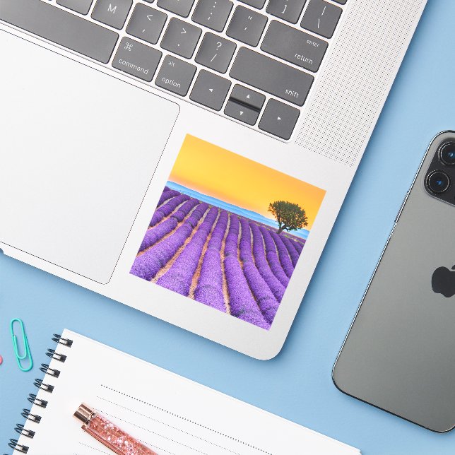 Adesivo Belo campo de lavanda na Provença (Notebook com iPhone)