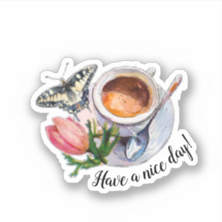 Adesivo Belo corte de aquarela