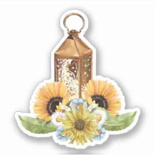 Adesivo Belo Garden Bee Sunflower Patterno