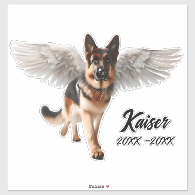 Adesivo Belo German shepherd do Memorial das Asas (Folha)