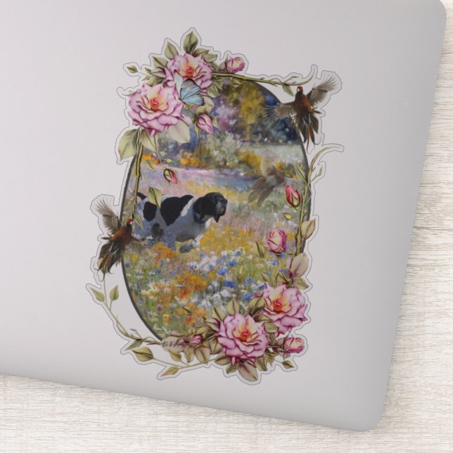 Adesivo Belo ponteiro com faisões (Detalhe)