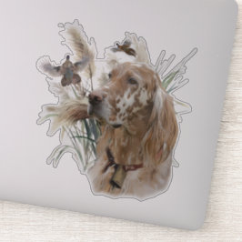 Adesivo Belo setter com faisões, arte