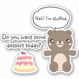 Adesivo Belo Urso De Teddy Crianças Engraçadas Piadas