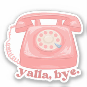 Adesivo Belo Yalla Bye Retro Arabi Engraçado Árabe