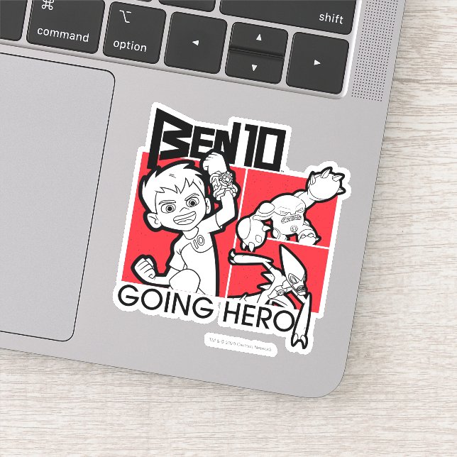 Adesivo Ben 10 indo para o herói (Detalhe)