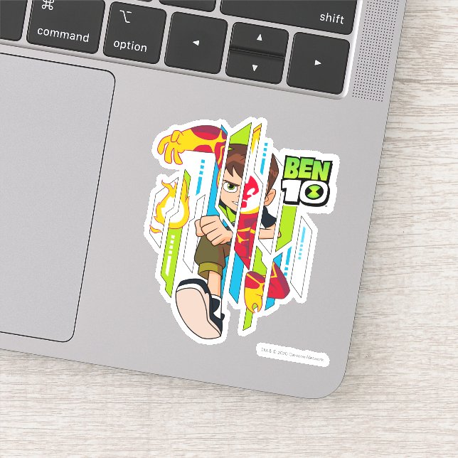 Adesivo Ben 10 Transformação do DNA do Heatblast (Detalhe)