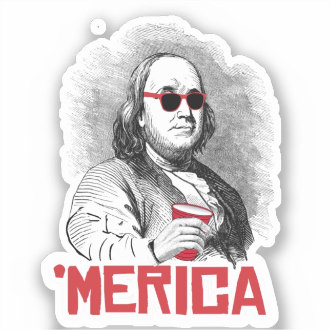 Adesivo Ben Franklin 'Partido Americano' (Frente)