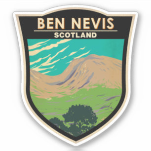 Adesivo Ben Nevis Scotland Viagem Art Vintage