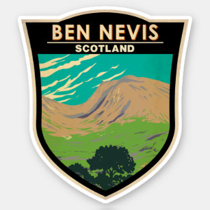 Adesivo Ben Nevis Scotland Viagem Art Vintage