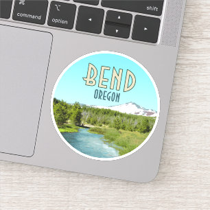 Adesivo Bend Oregon Mountain River Forest Vintage