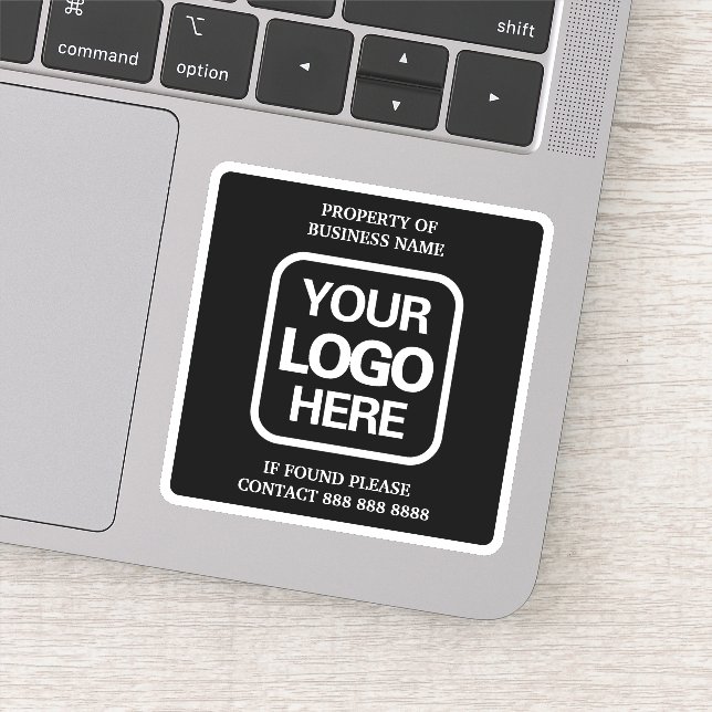 Adesivo Bens Comerciais | Branco | Logotipo branco (Detalhe)