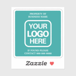 Adesivo Bens Comerciais | Cerceta | Logotipo branco