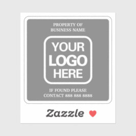 Adesivo Bens Comerciais | Cinza | Logotipo branco