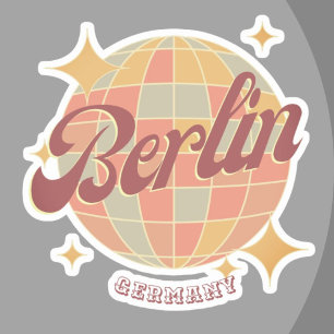 Adesivo Berlim Alemanha - Bola Disco Retro Vintage
