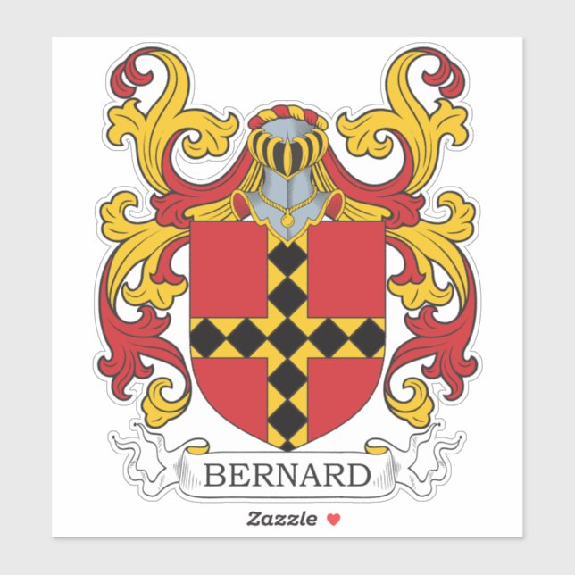 Adesivo Bernard Family Crest (Folha)