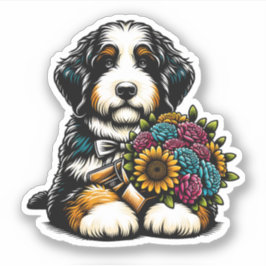Adesivo Bernedoodle Vinyl Dog Sticker