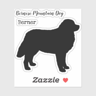 Adesivo Bernese Mountain Dog Silhouker