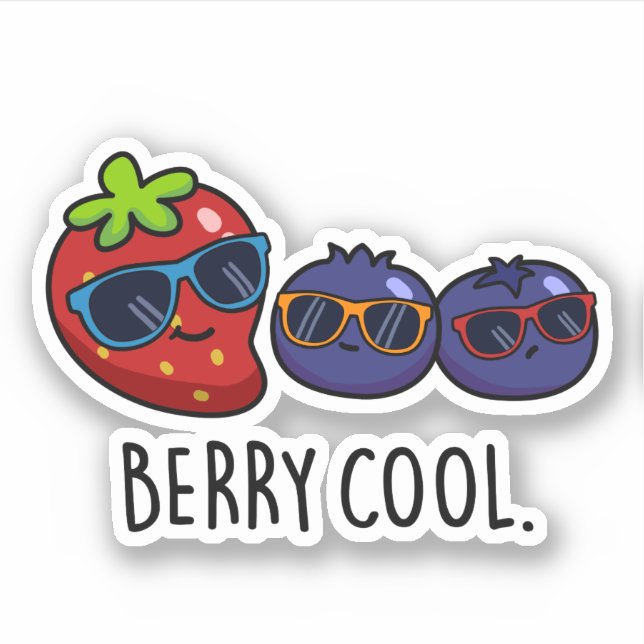 Adesivo Berry Legal ny Strawberry Blueberry Pun (Frente)