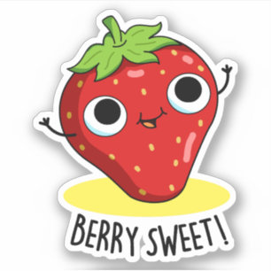 Adesivo Berry Sweet Funny Strawberry Pun