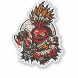 Adesivo Berserker de Beterraba Halloween — Guerreiro Retrô