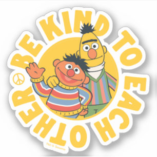 Adesivo Bert e Ernie Ser gentis entre si