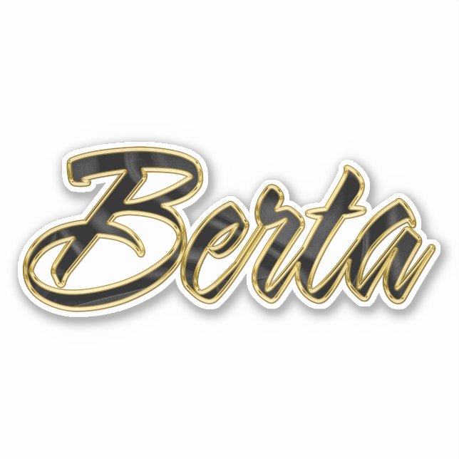 Adesivo Berta black gold Lettering Aufkleber Sticker (Frente)