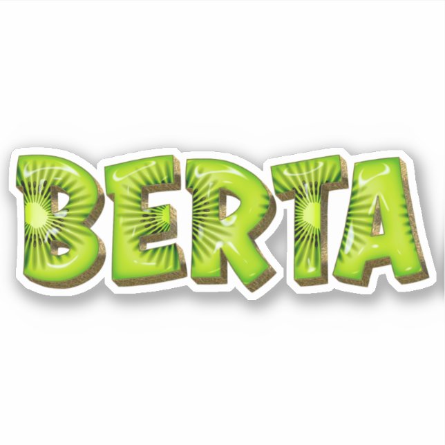 Adesivo Berta Name Kiwi Design Aufkleber Sticker (Frente)