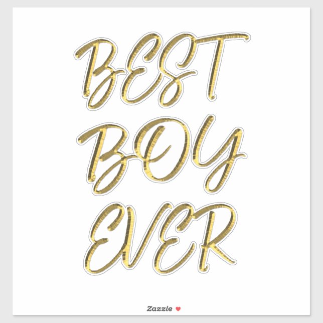 Adesivo Best boy ever (Folha)