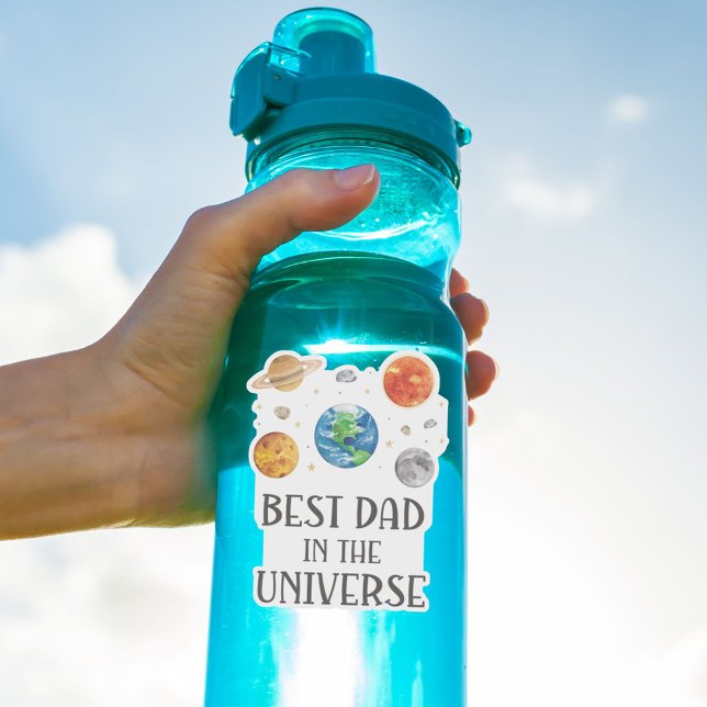 Adesivo Best Dad in The Universe Funny Quote Fathers Day (Criador carregado)