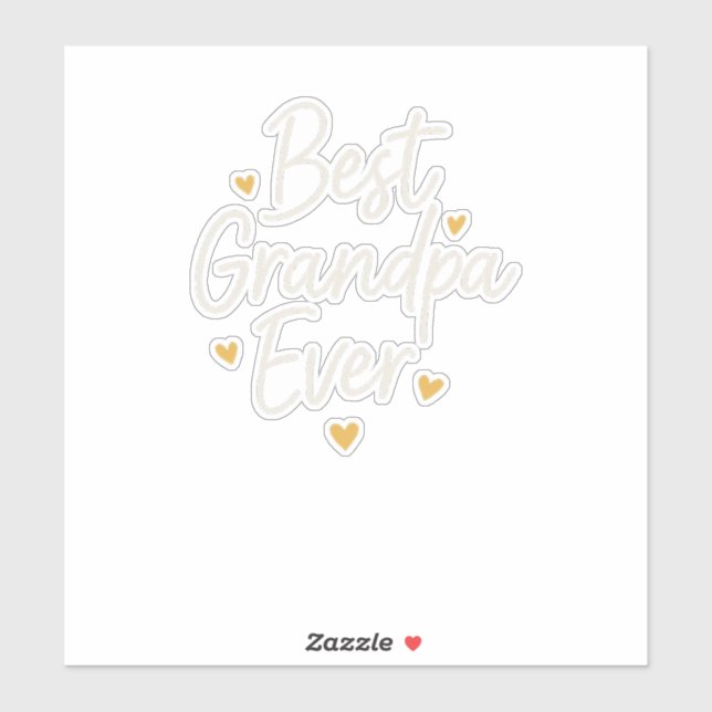 Adesivo best grandpa ever  (Folha)