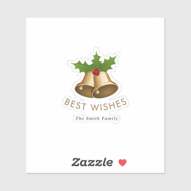 Adesivo Best Wishes Jingle Bells Smith Family (Folha)