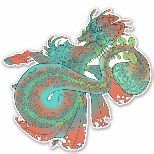 Adesivo Bestas marítimas míticas (Frente)