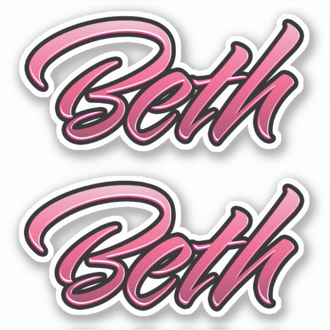Adesivo Beth faded pink Aufkleber Sticker Stickerset (Frente)
